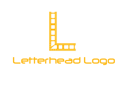 letter L forming film reel logo