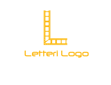 letter L forming film reel logo