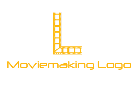 letter L forming film reel logo