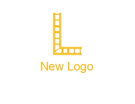 letter L forming film reel logo