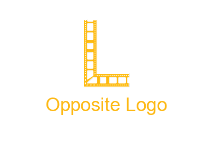 letter L forming film reel logo