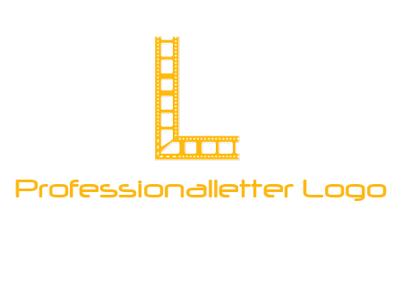 letter L forming film reel logo