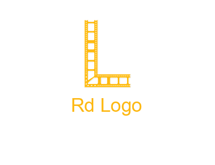 letter L forming film reel logo