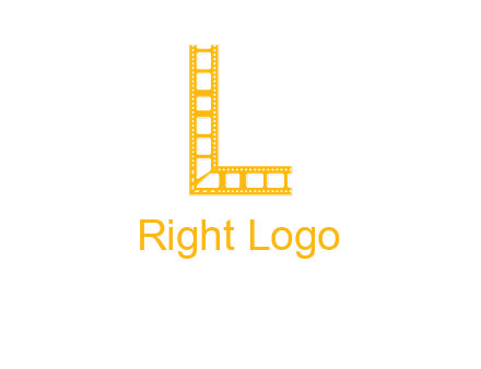 letter L forming film reel logo