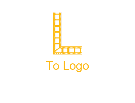 letter L forming film reel logo