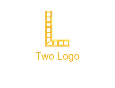 letter L forming film reel logo