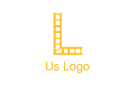 letter L forming film reel logo
