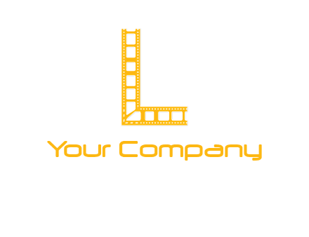 letter L forming film reel logo