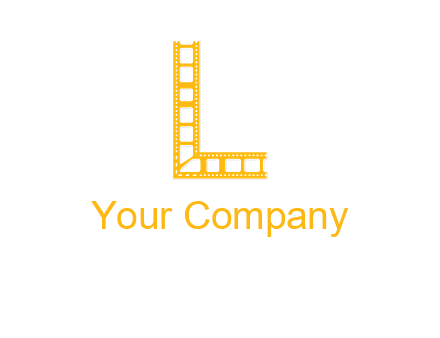 letter L forming film reel logo