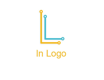 letter L forming technology cable logo