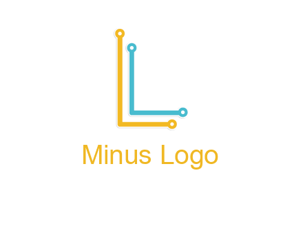 letter L forming technology cable logo