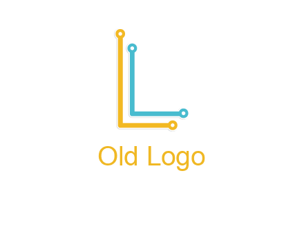 letter L forming technology cable logo