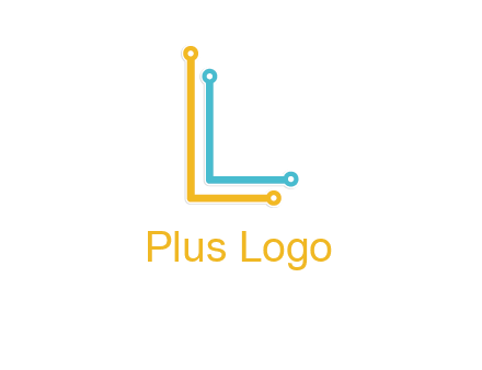 letter L forming technology cable logo
