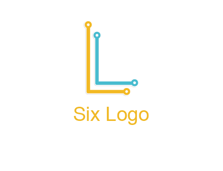 letter L forming technology cable logo