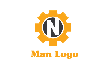 letter n in center of a gear logo