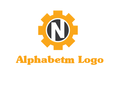 letter n in center of a gear logo