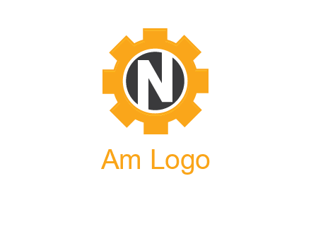 letter n in center of a gear logo