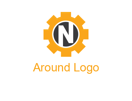 letter n in center of a gear logo