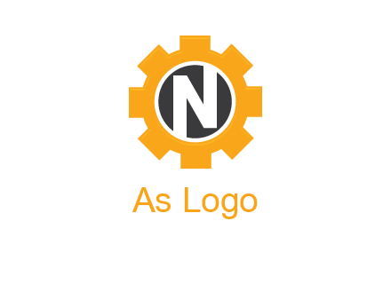 letter n in center of a gear logo