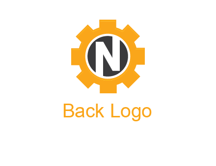 letter n in center of a gear logo