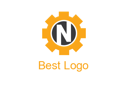 letter n in center of a gear logo