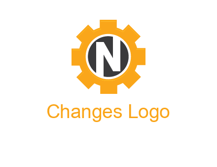letter n in center of a gear logo