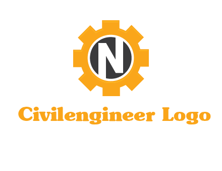 letter n in center of a gear logo