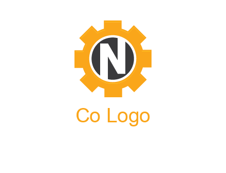 letter n in center of a gear logo