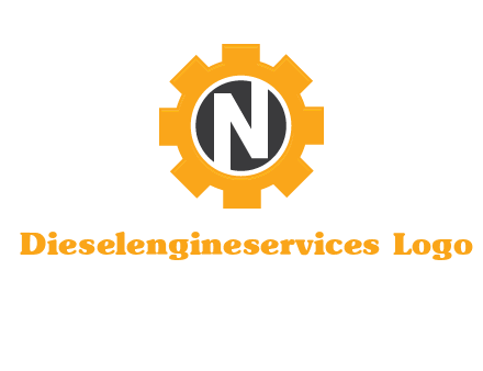 letter n in center of a gear logo