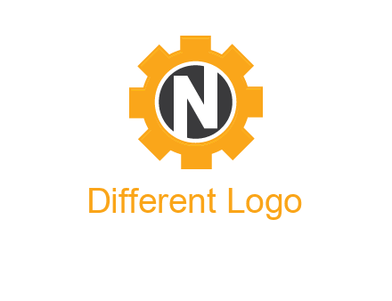 letter n in center of a gear logo