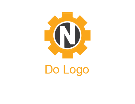 letter n in center of a gear logo