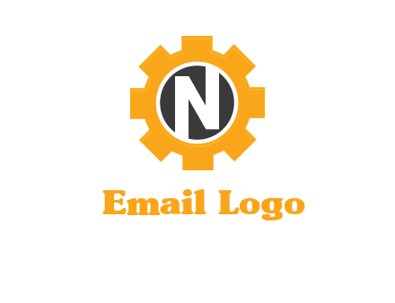 letter n in center of a gear logo