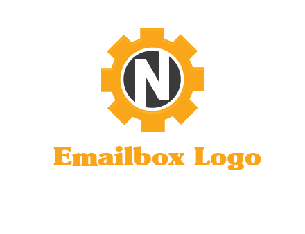letter n in center of a gear logo