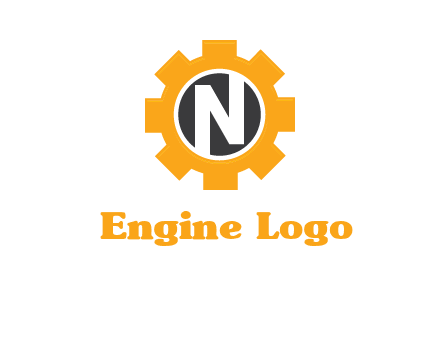 letter n in center of a gear logo
