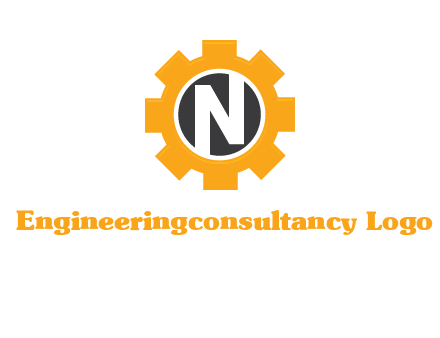 letter n in center of a gear logo