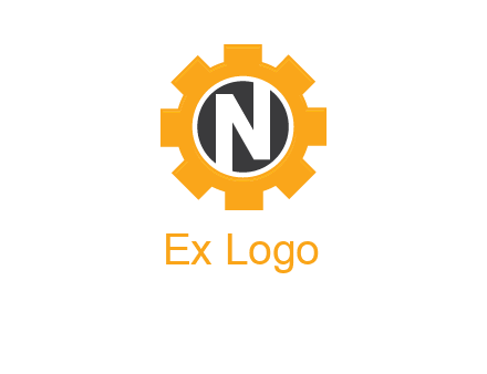 letter n in center of a gear logo