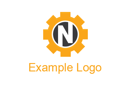 letter n in center of a gear logo
