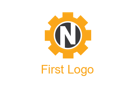 letter n in center of a gear logo