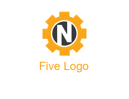 letter n in center of a gear logo