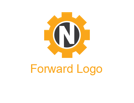 letter n in center of a gear logo