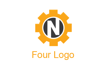 letter n in center of a gear logo