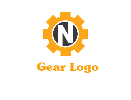 letter n in center of a gear logo