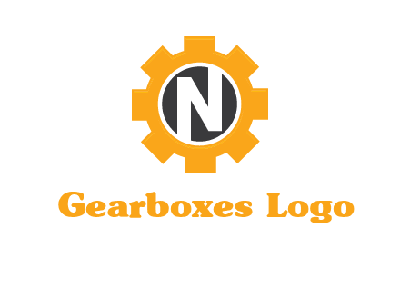 letter n in center of a gear logo