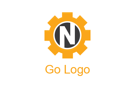 letter n in center of a gear logo