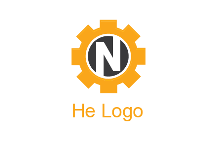 letter n in center of a gear logo