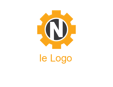 letter n in center of a gear logo