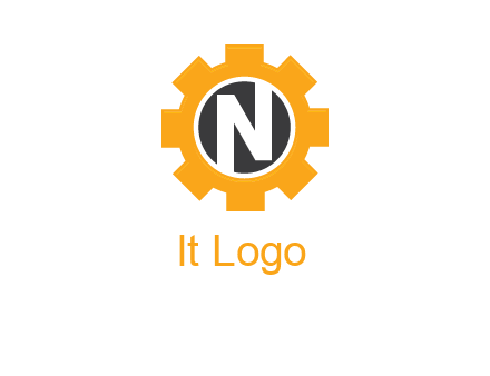 letter n in center of a gear logo