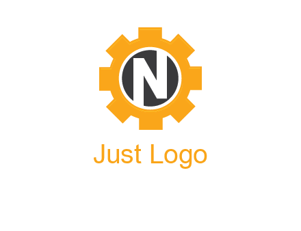 letter n in center of a gear logo