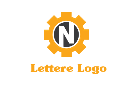 letter n in center of a gear logo