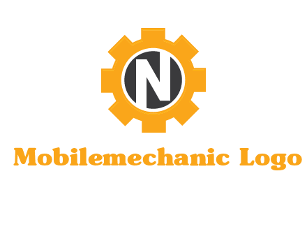 letter n in center of a gear logo